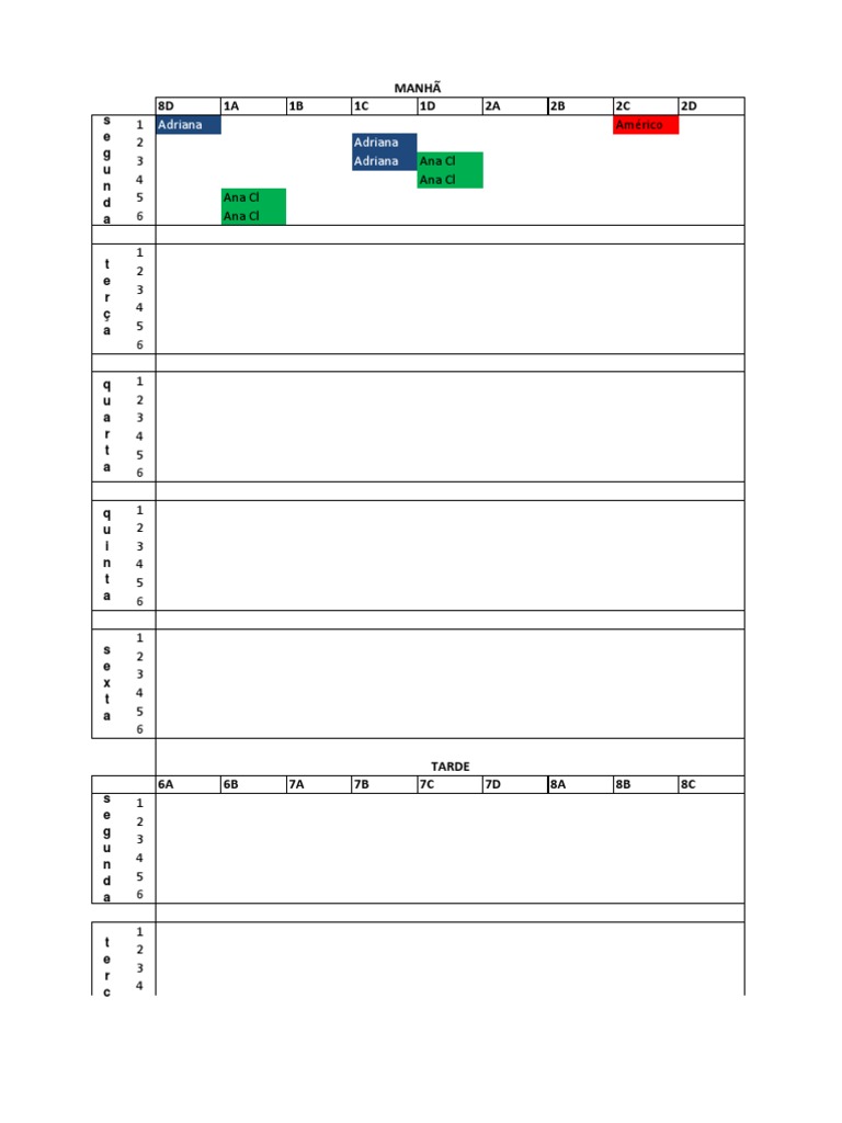 Teacher Schedule and Class Allocation | PDF | Wellness | Lifestyle