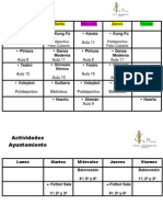 Horario Actividades Extraescolares 2012-2013