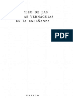 Empleo de Las Lenguas Vernáculas en La Enseñanza