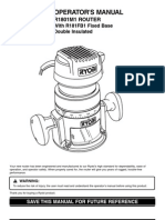 Ryobi 1801 Router Operator's Manual