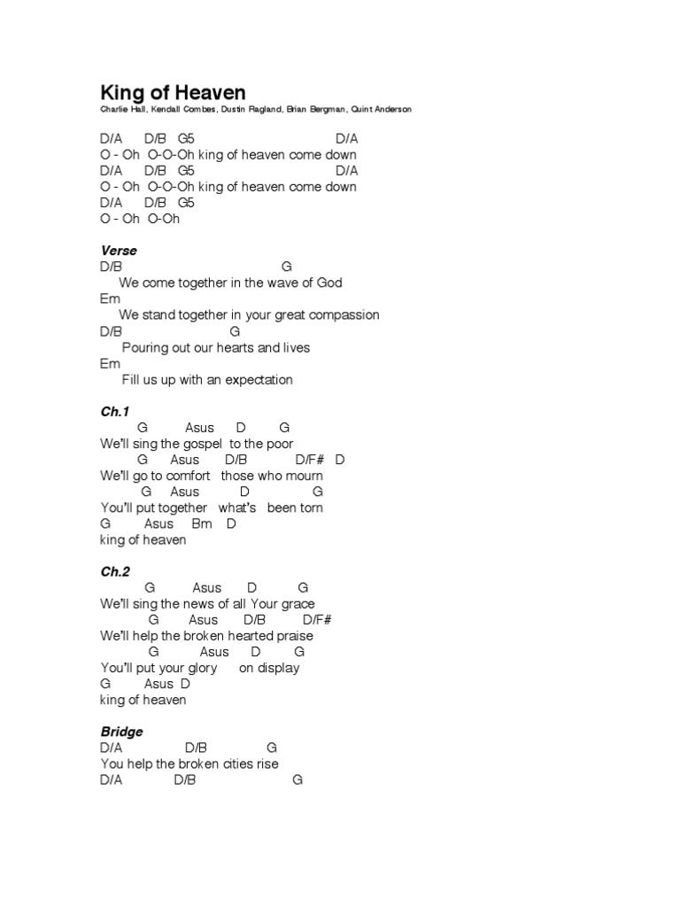 king-of-heaven-worship-song-lyrics-pdf