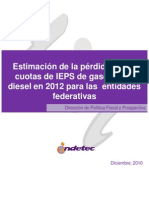 Comparativo Pérdida IEPS Gasolinas