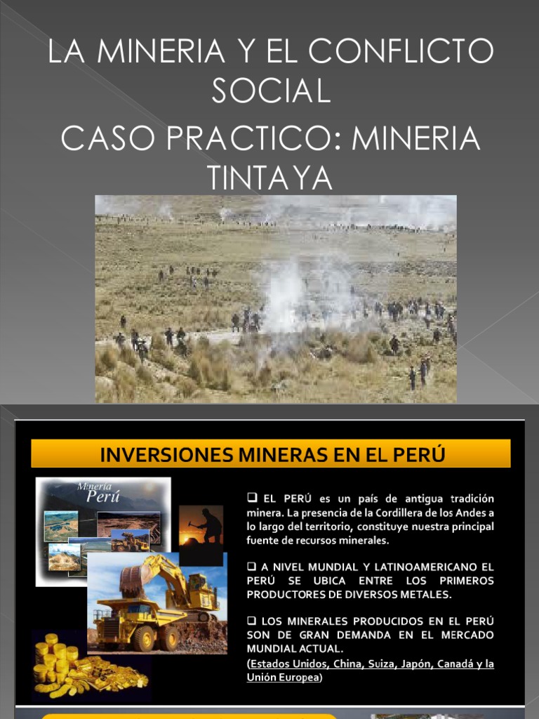 Los Conflictos Sociales y La Minería Caso Tintaya1 | PDF | Minería ...