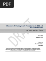 Windows 7 Deployment Procedures in 802 1X Wired Networks
