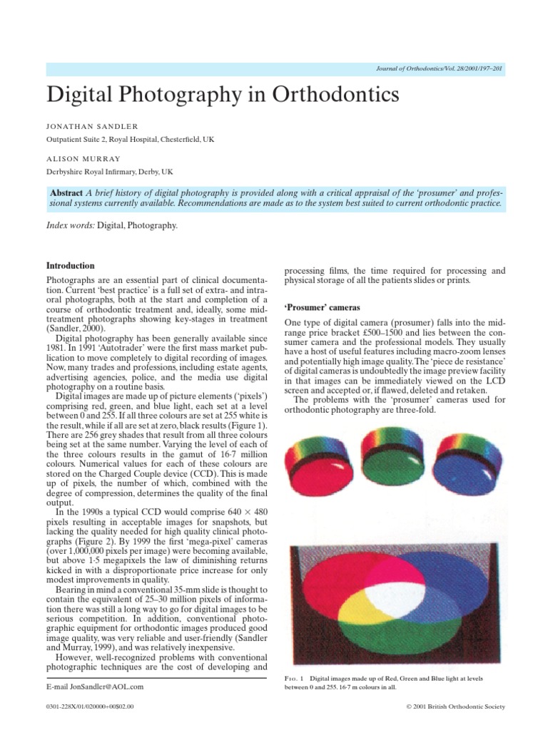 Digital Photography in Orthodontics | PDF | Camera | Digital Camera