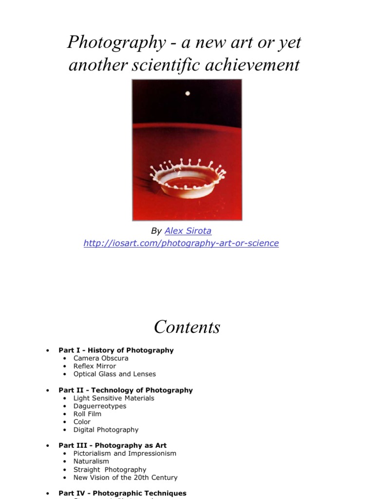 Photography Art or Science? PDF Camera Pixel