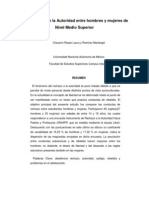 Rechazo de La Autoridad Entre Hombres y Mujeres de Nivel Medio Superior