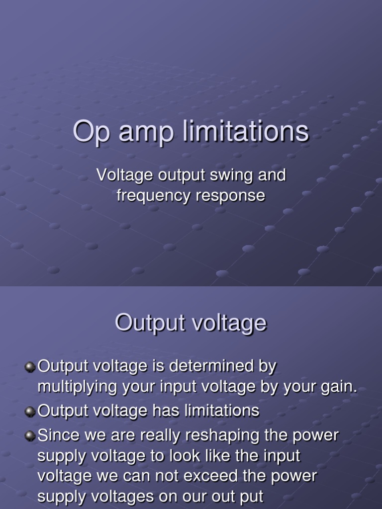 Op Amp Voltage Swing & Frequency Response | PDF