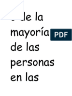 O de La Mayoría de Las Personas en Las Ciudades