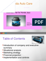 Business Plan For Honda Jazz