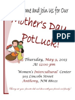 Mother's Day Potluck Celebration