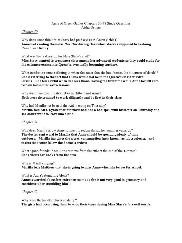 Anne of Green Gables Chapters 30.docx