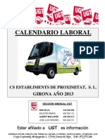 Calendario Laboral CS 2013 Girona