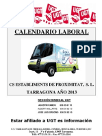 Calendario Laboral CS TGN 2013