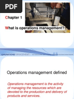 Chapter 1 What Is Operations Management