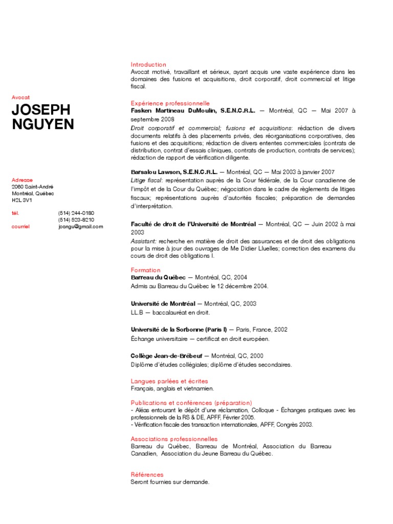 Joseph Nguyen Avocat Pdf Quebec Montreal