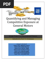 Hedging Strategy For GM To Manage Competitive Currency Exposure