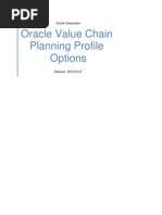 Oracle Value Chain Planning Profile Options