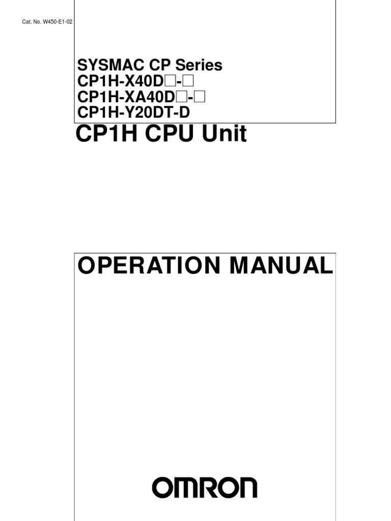 CP1H Operation Manual PDF | PDF | Capacitor | Programmable Logic