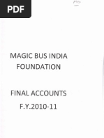 Download Magic Bus Audited Accounts 2010-11 by Magic Bus India Foundation SN123911660 doc pdf