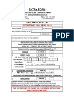 Entry Form - April 2013