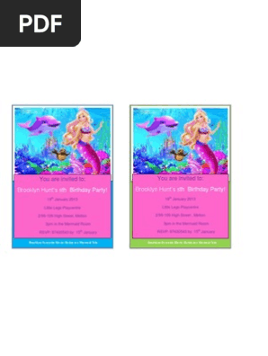 Barbie invite