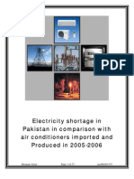 Electricity Shortage in Pakistan