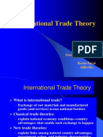 International Trade Theory: Presented By, Reena Barai (HR+IB)