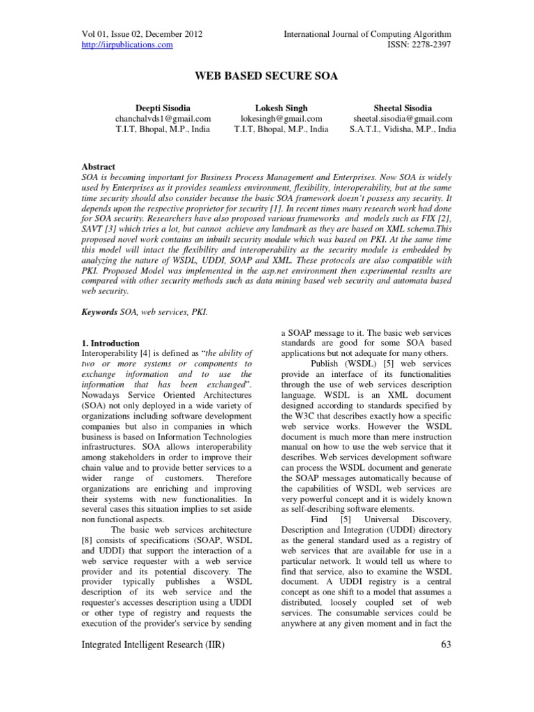 Web-Based Secure SOA Framework | PDF | Soap | Web Service