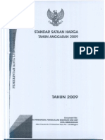 Perwal 18 2009 TTG Standar Satuan Harga 2009 PDF