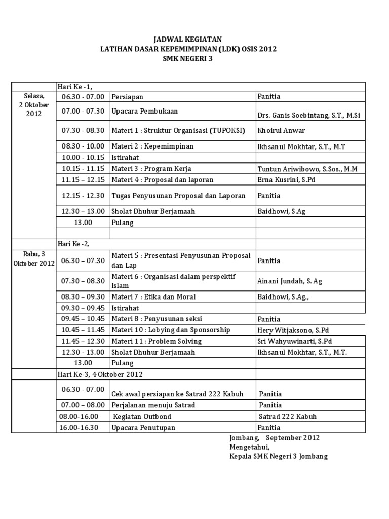 Jadwal Ldks