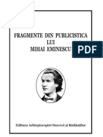 Fragmente Din Publicistica Lui Mihai Eminescu