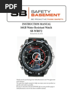 Instruction Manual 16GB Water Resistant Watch SB-WR072