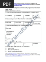 Amazon Development Centre Sample Programming Placement Paper Level1