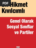 Hikmet Kivilcimli -  Genel Olarak Sosyal Sınıflar