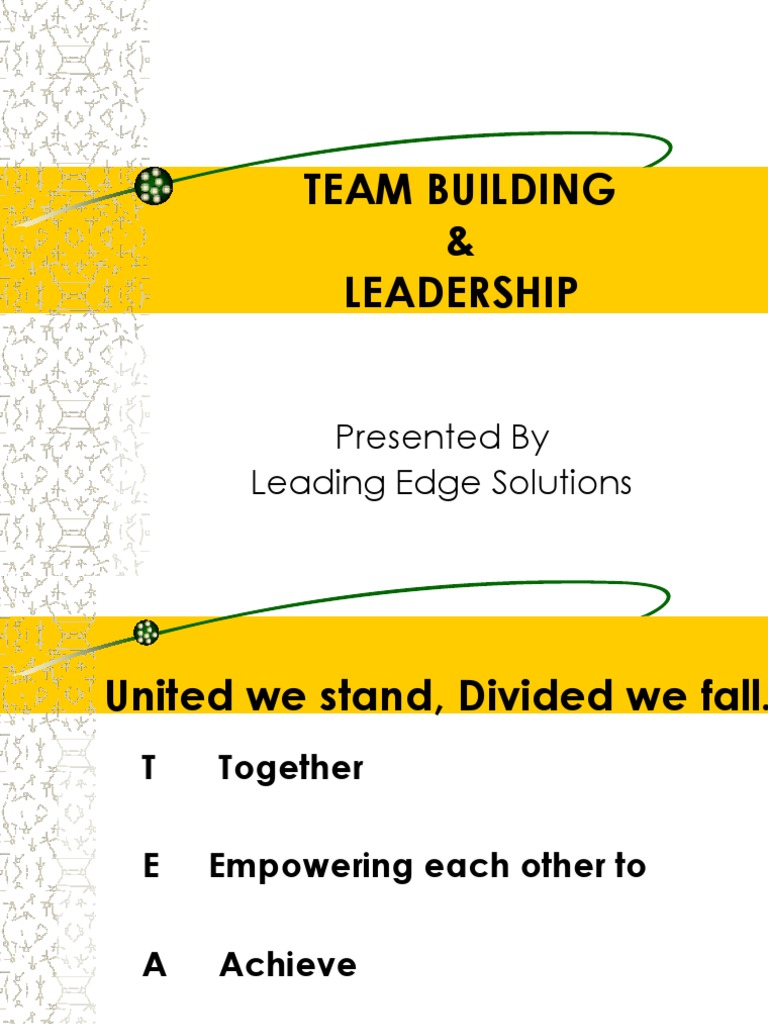 Effective Team Building Strategies | PDF | Team Building | Goal