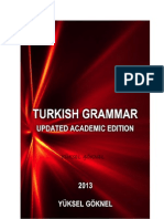 TURKISH GRAMMAR UPDATED ACADEMIC EDITION YÜKSEL GÖKNEL 2013-Signed