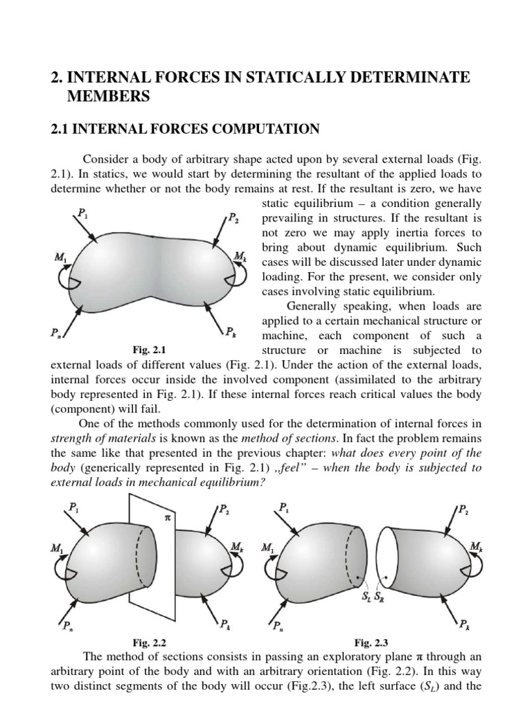 Internal Forces in Statically Determinate Structures | PDF | Bending ...