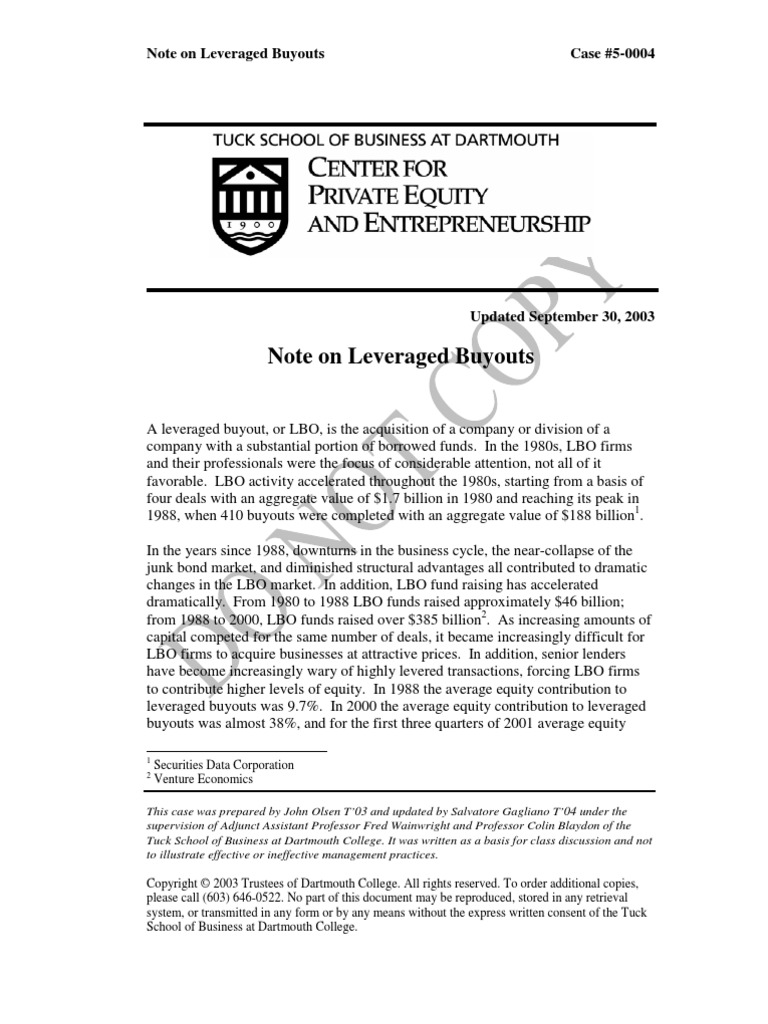 Private equity case interview framework image