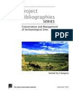 Conservation and Managment of Archaeological Sites