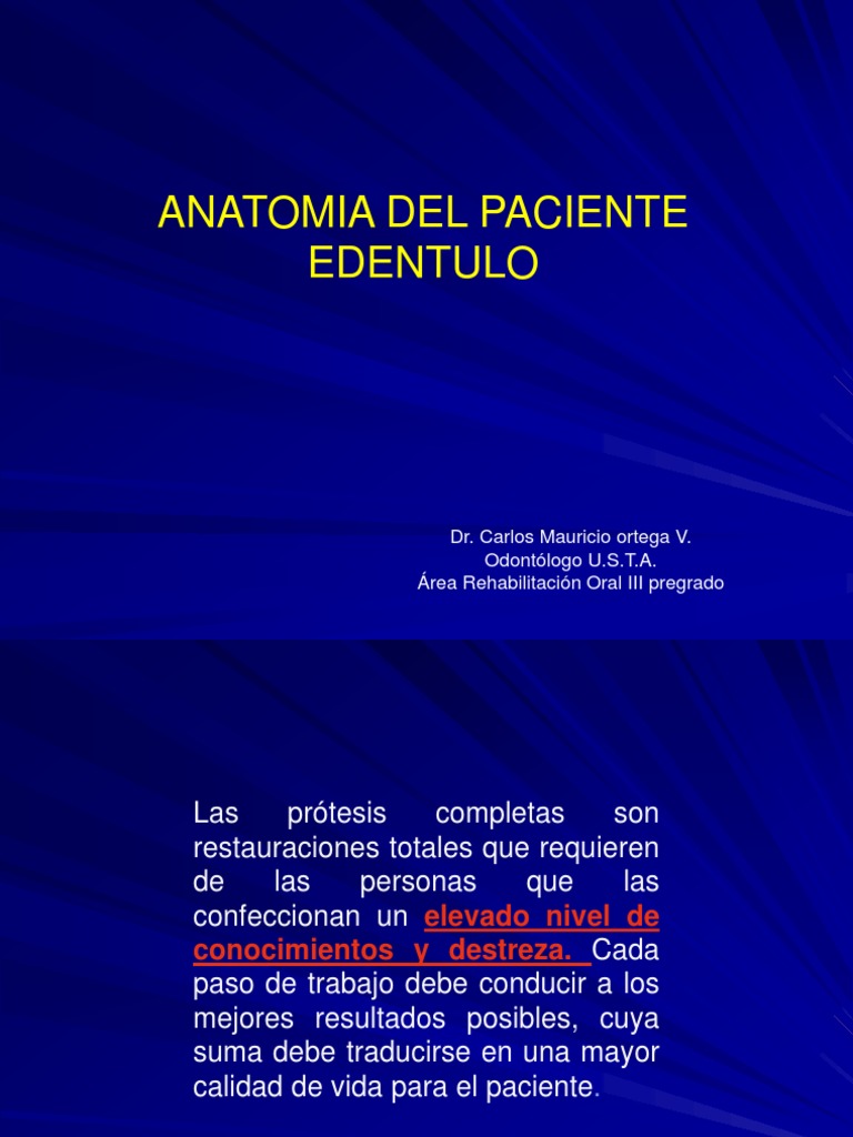 Anatomía del Paciente Edéntulo Total | PDF | Dentadura postiza ...
