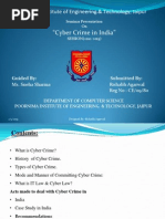 "Cyber Crime in India": Poornima Institute of Engineering & Technology, Jaipur