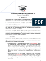 Legal Framework For Peaceful Flag Protests in Northern Ireland (UK)