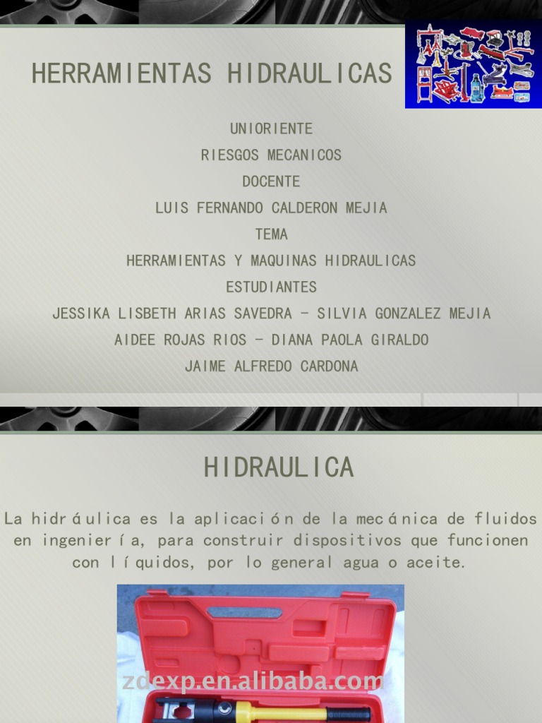 Herramientas Hidraulicas P.P | PDF | Bomba | Herramientas