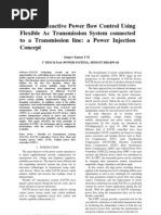 Real and Reactive Power Flow Control Using Flexible Ac Transmission System Connected To A Transmission Line: A Power Injection Concept