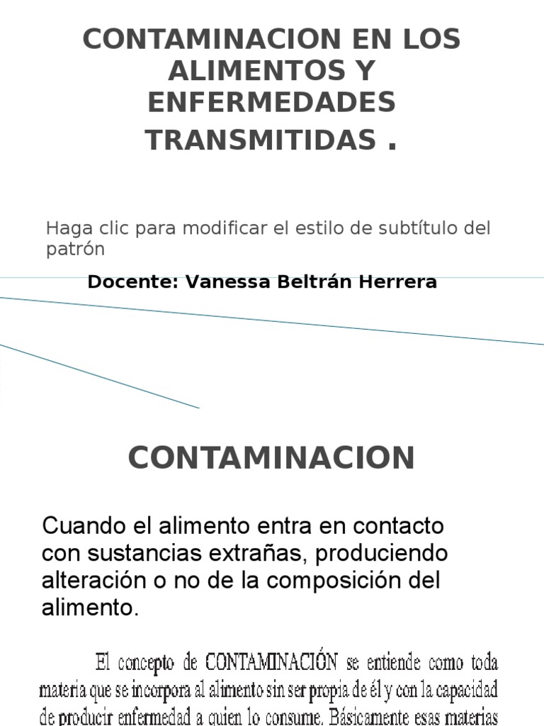 Contaminación Alimentaria y Riesgos Microbianos | PDF | Carne | Alimentos