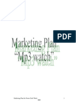 Marketing Plan of Mp3 Watch (Self Made Product)