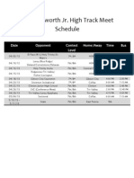 Meet Schedule 2013