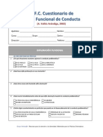 Cuestionario Analisis Funcional de Conducta