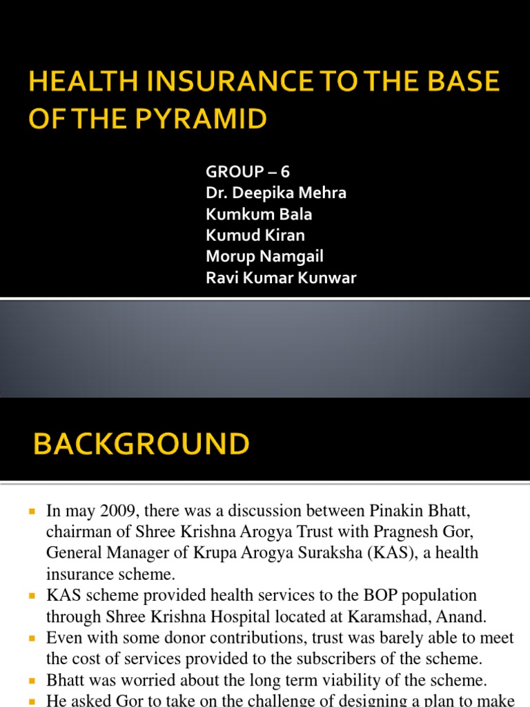 Bottom of the pyramid: examples image